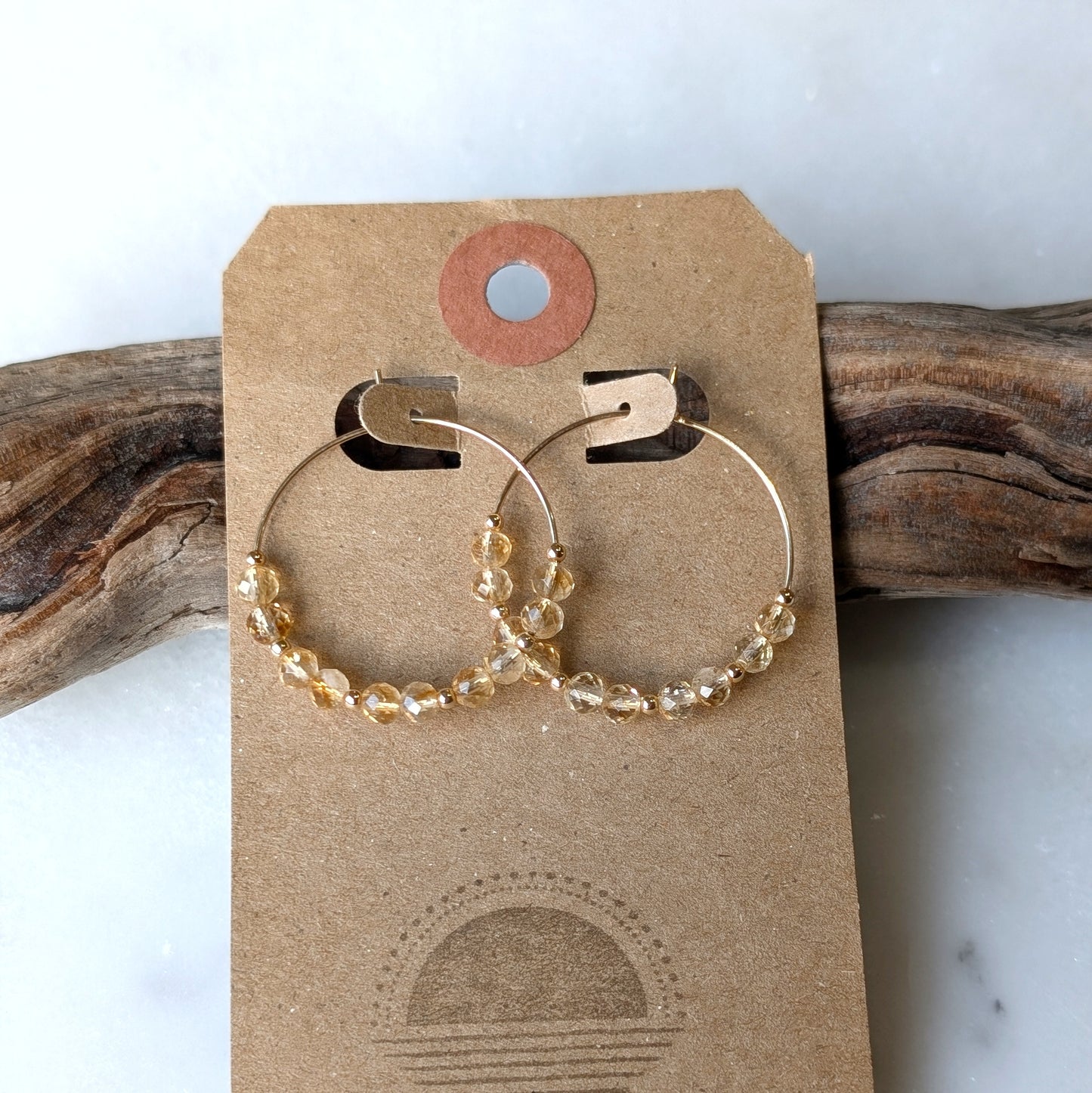 Citrine Abundance Hoops