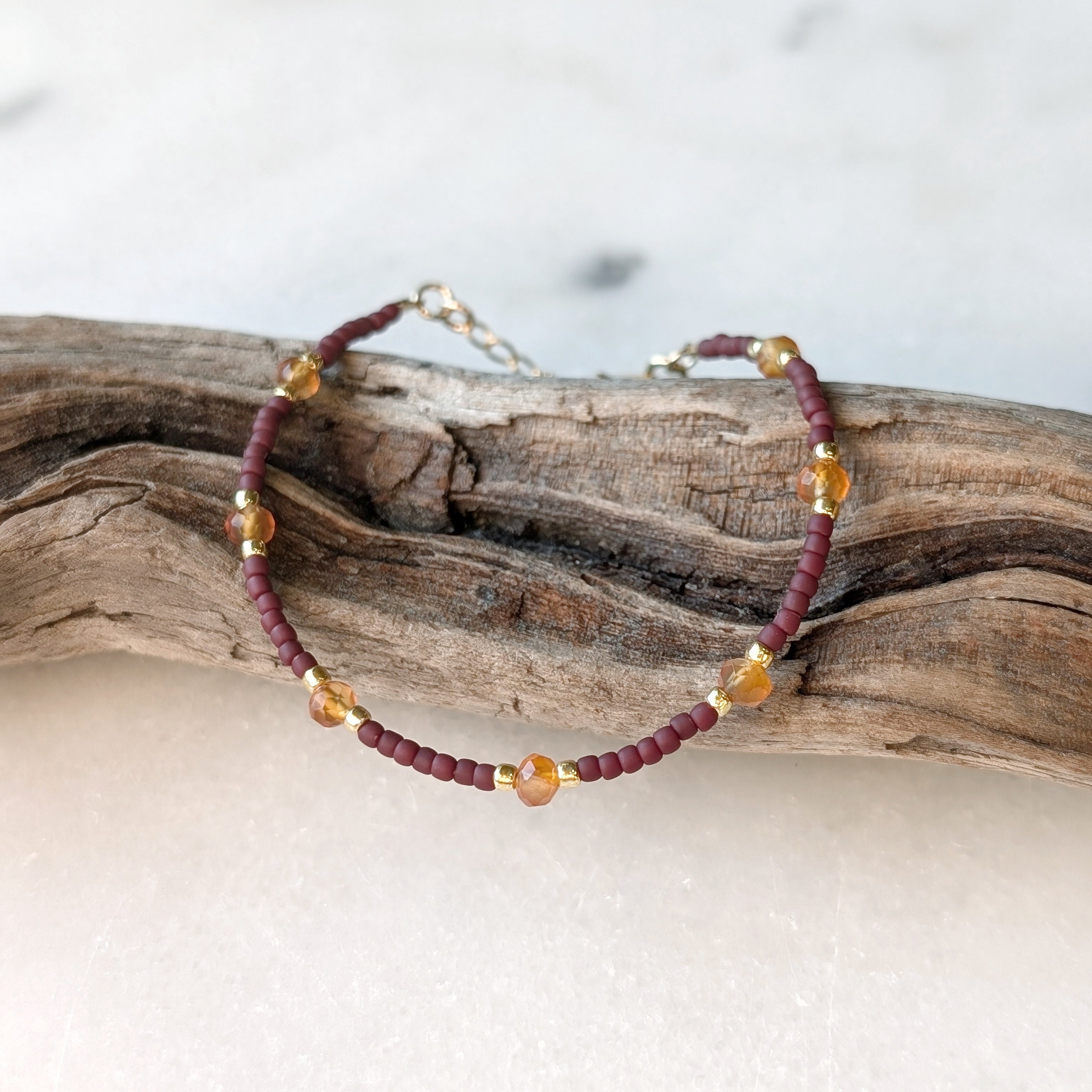 Carnelian Autumn Courage Bracelet