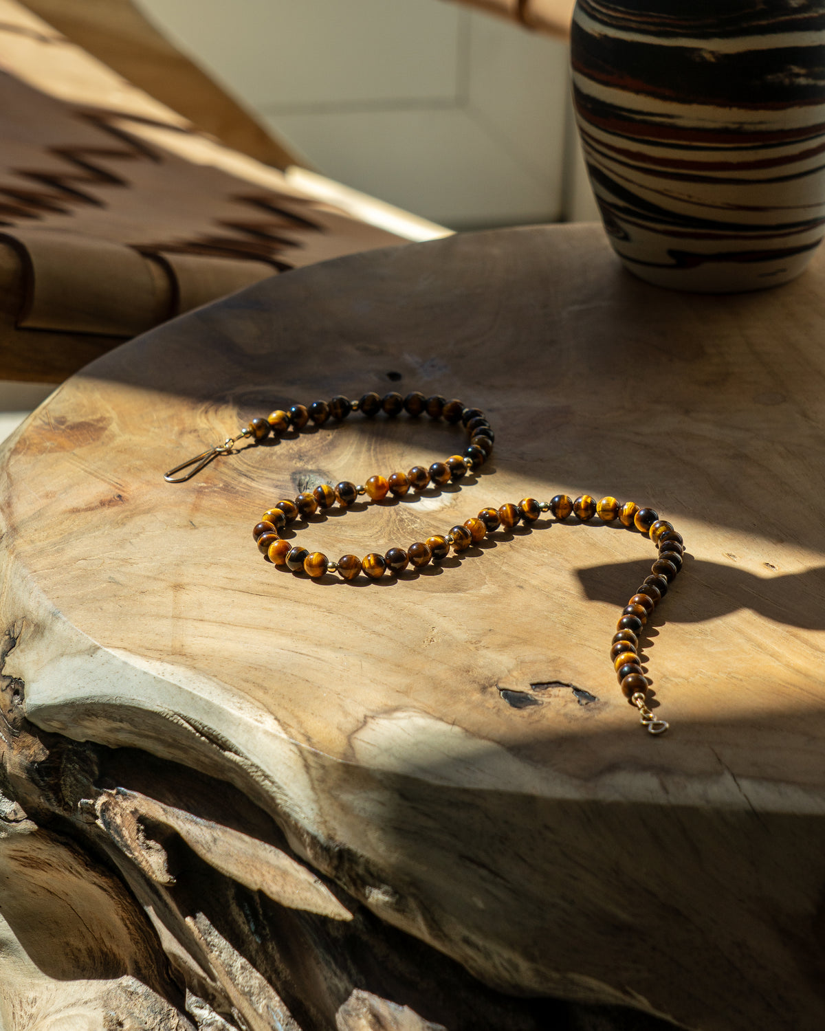 Whiskey Oak Tigers Eye Necklace