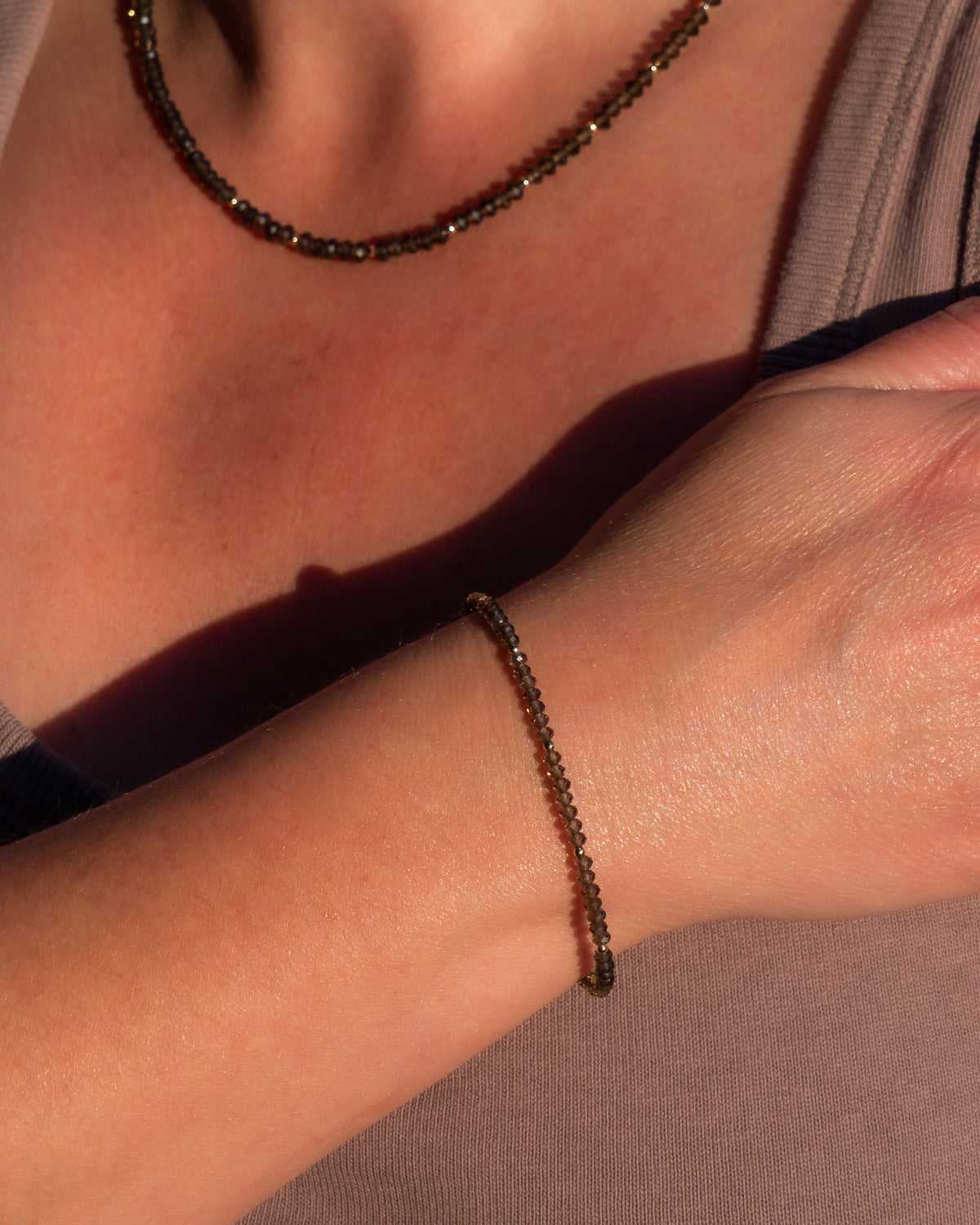 Velvet Noir Smoky Quartz Bracelet