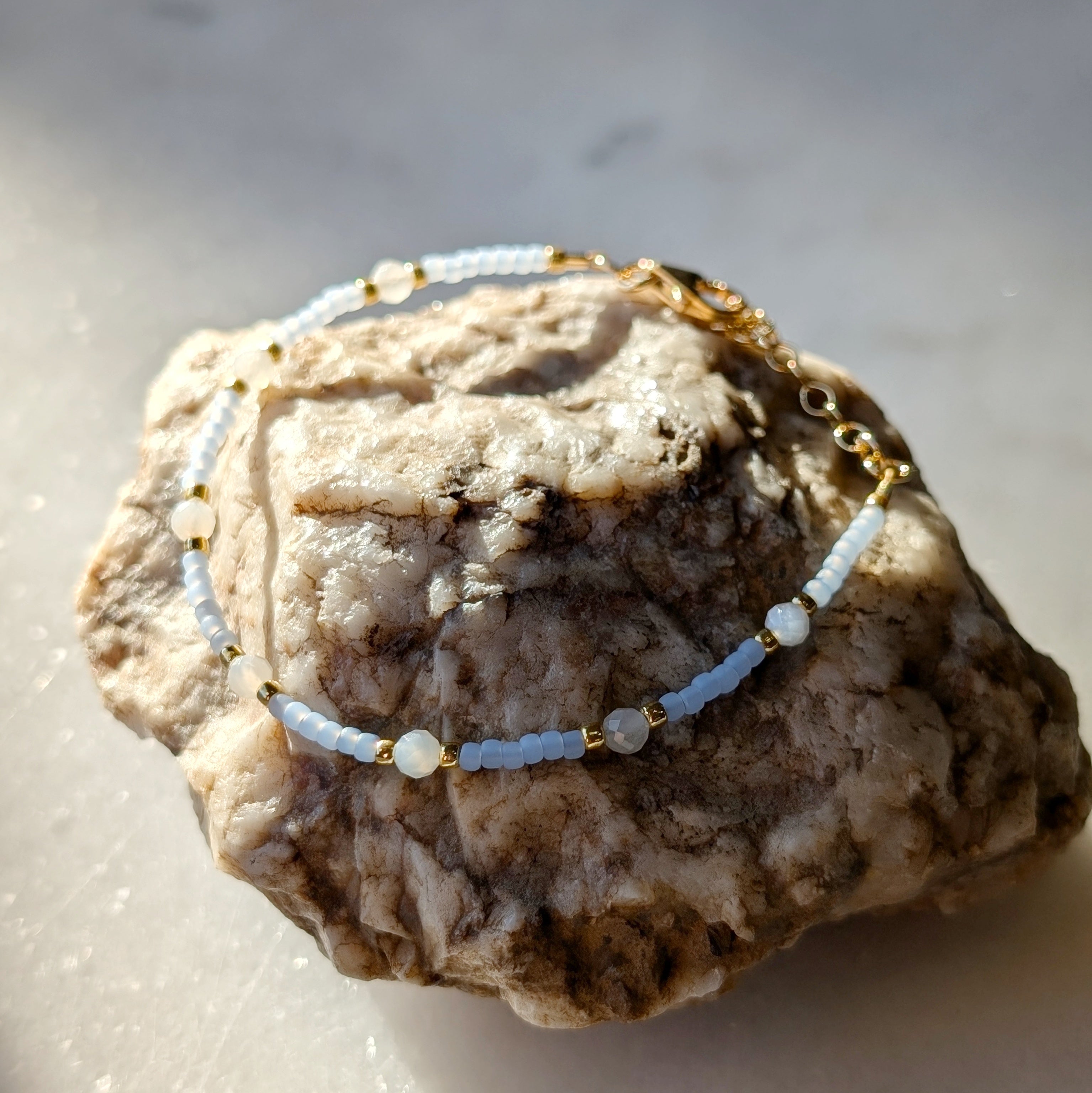Moonstone Saltwater Surf Bracelet