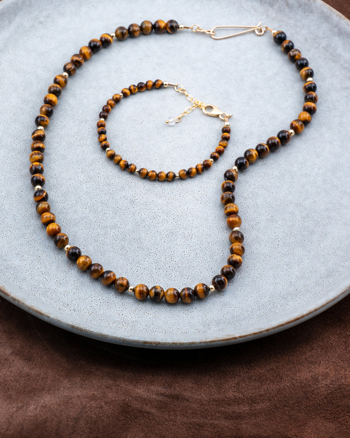 Whiskey Oak Tigers Eye Necklace
