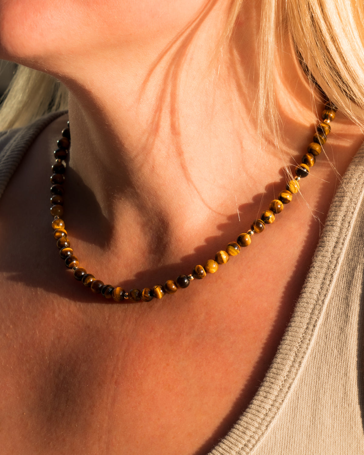 Whiskey Oak Tigers Eye Necklace