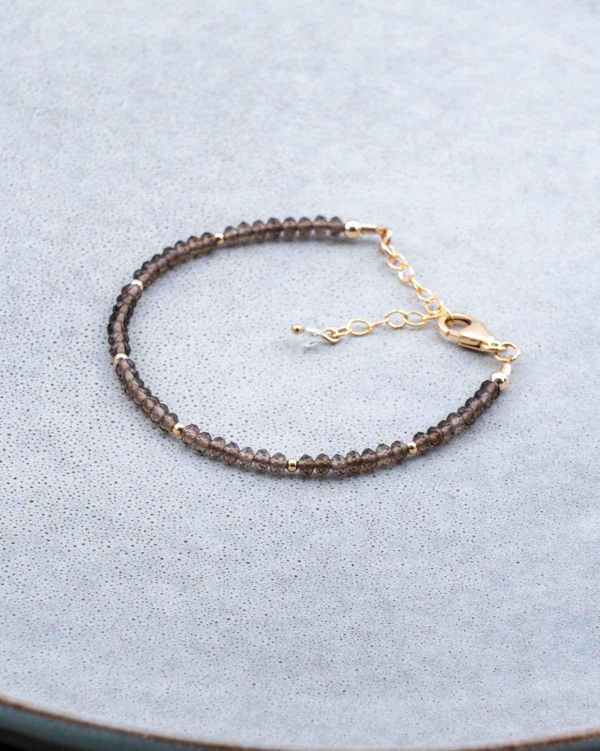 Velvet Noir Smoky Quartz Bracelet