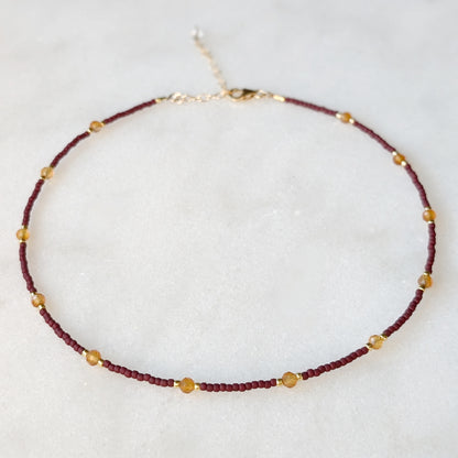 Carnelian Autumn Courage Necklace