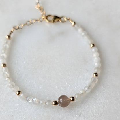 Chocolate Moonstone Accent Luxe Bracelet