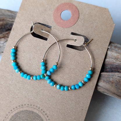 Turquoise Hoops