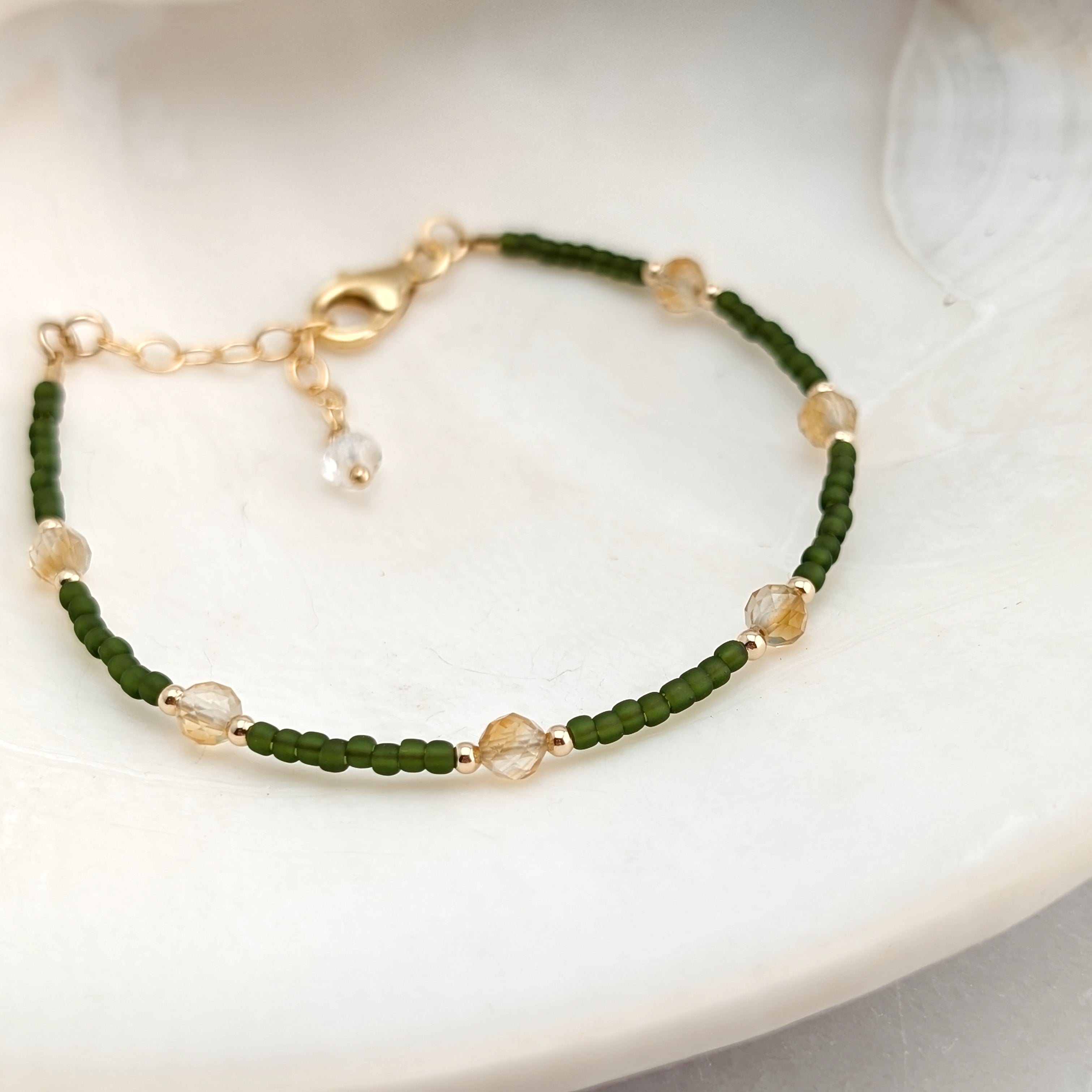 Citrine Olive Multi Abundance Bracelet