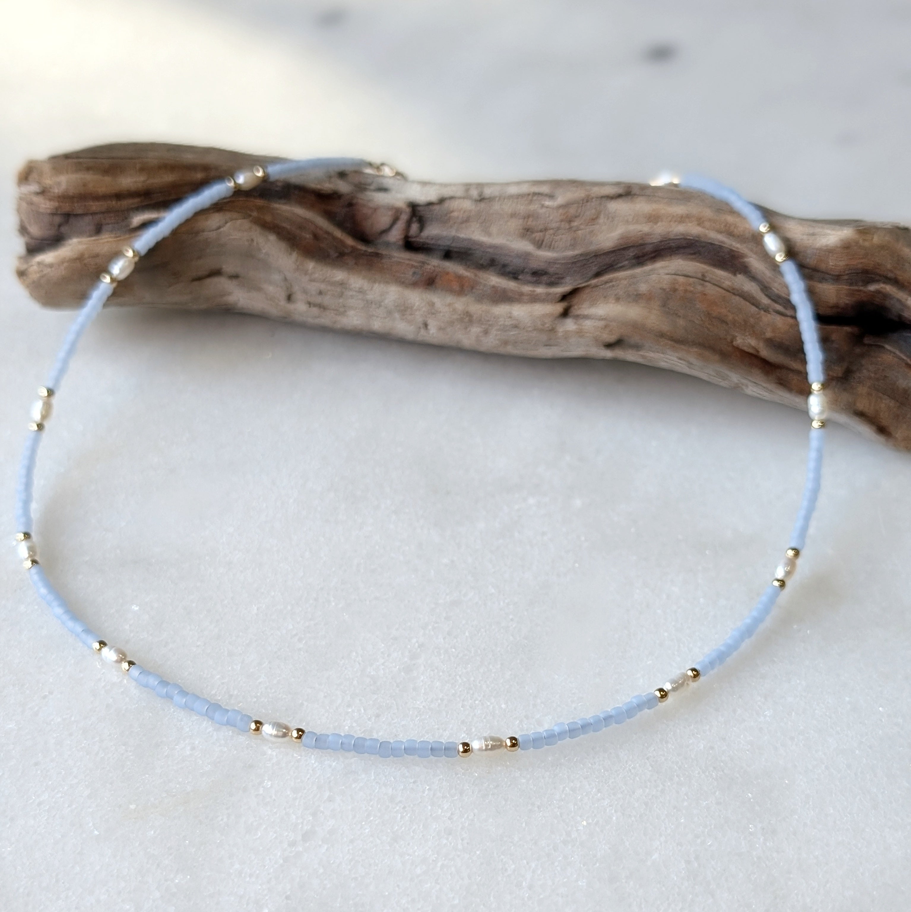 Freshwater Pearl Saltwater Surf Necklace