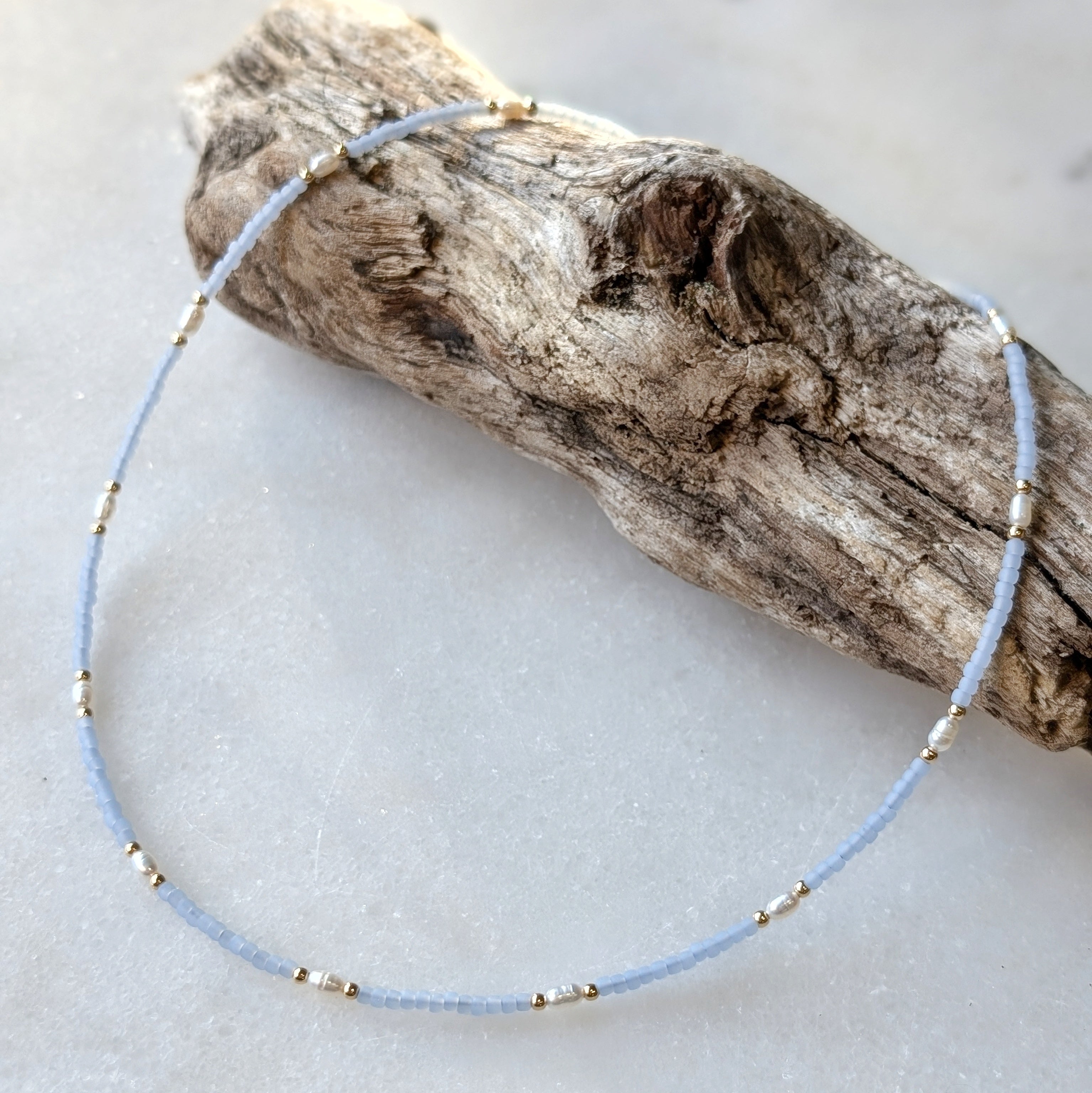 Freshwater Pearl Saltwater Surf Necklace