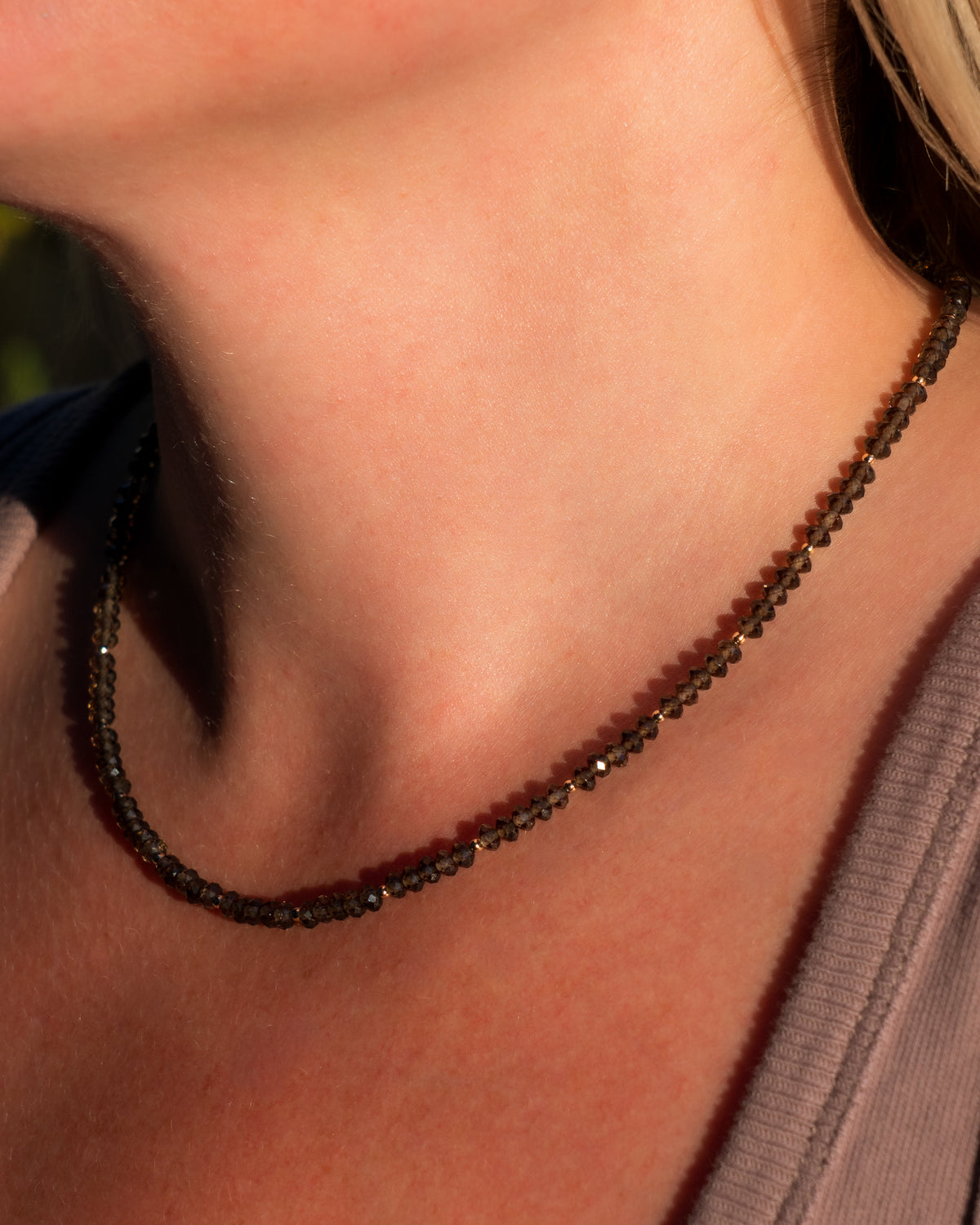 Velvet Noir Smoky Quartz Necklace