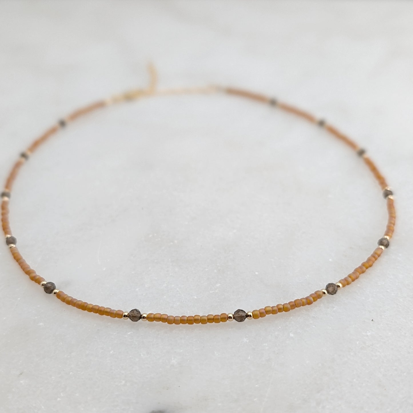 Smoky Quartz Coral Protection Necklace