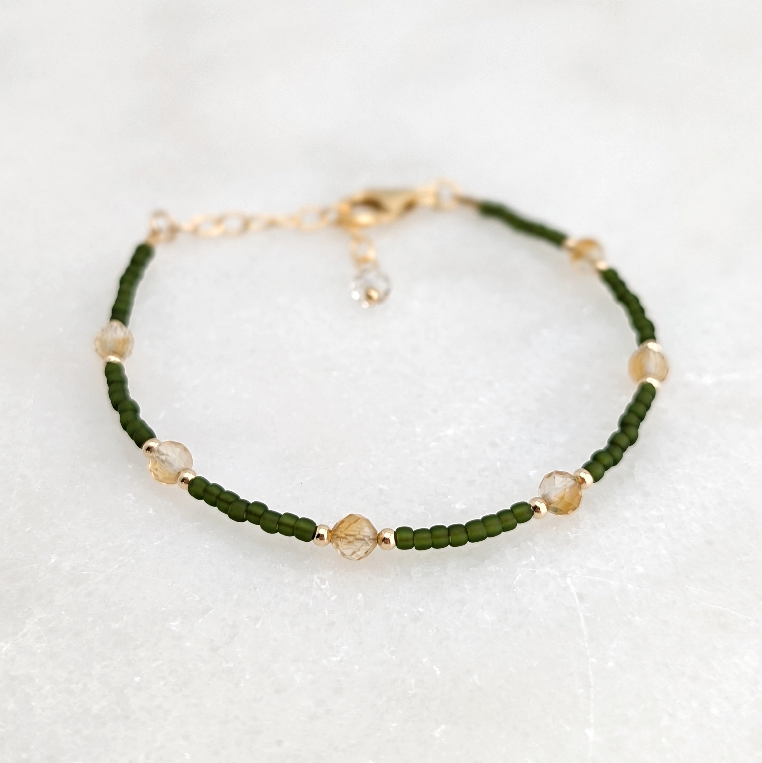 Citrine Olive Multi Abundance Bracelet