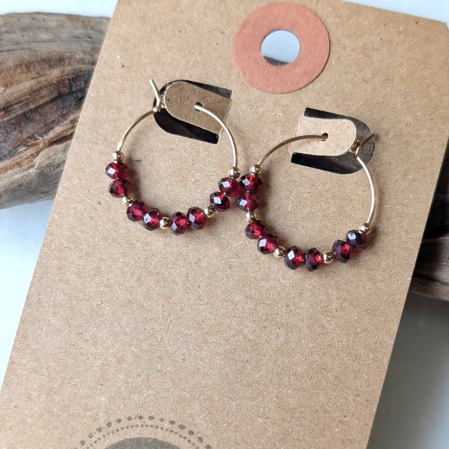 Garnet Mini Hoops