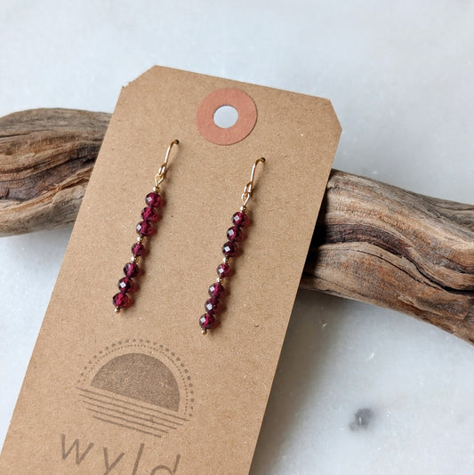 Garnet Gemstone Dangles