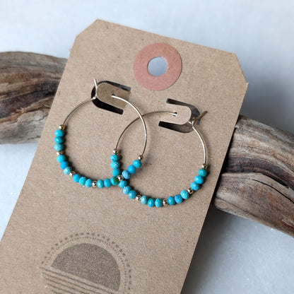 Turquoise Hoops