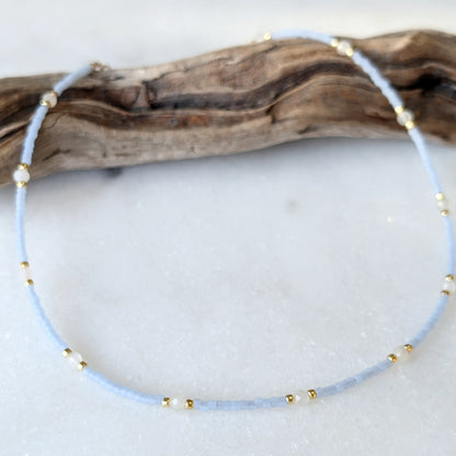 Moonstone Saltwater Surf Necklace