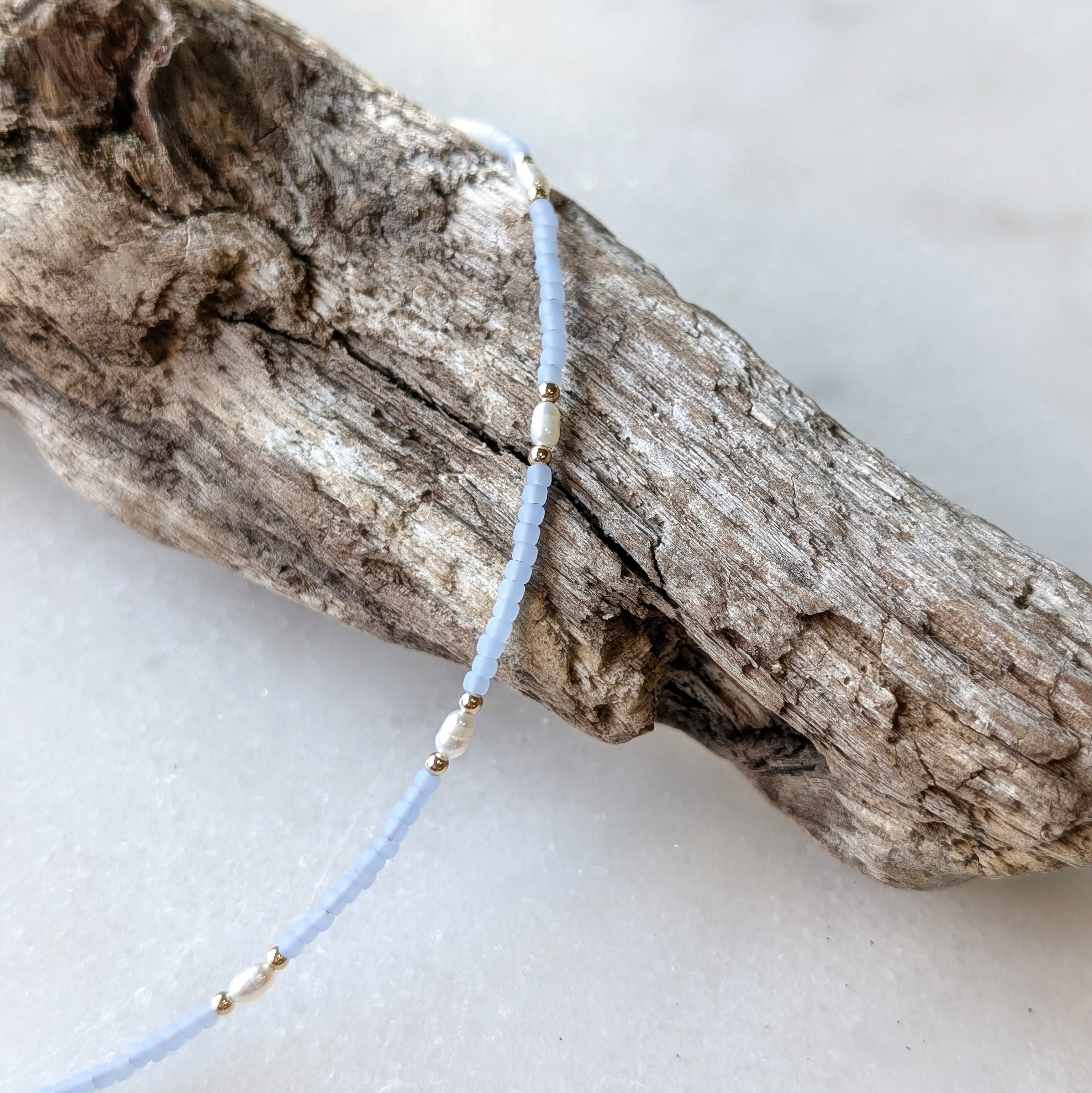 Freshwater Pearl Saltwater Surf Necklace