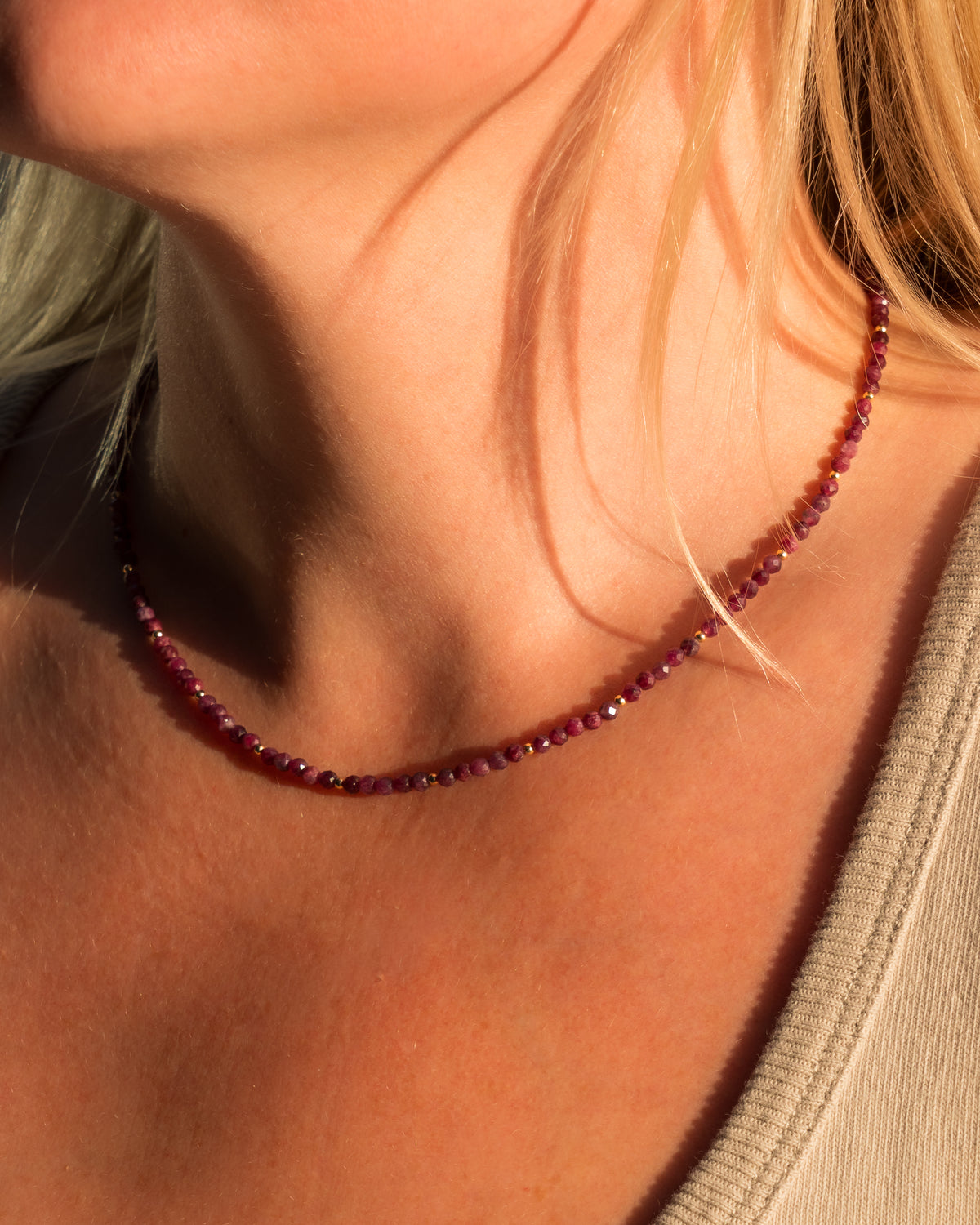 Bordeaux Twilight Rubellite Tourmaline Necklace
