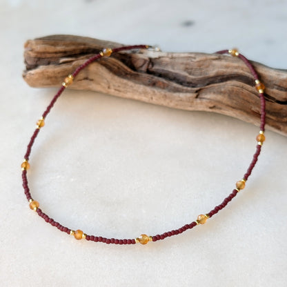 Carnelian Autumn Courage Necklace