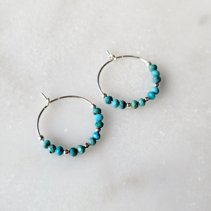 Turquoise Mini Hoops