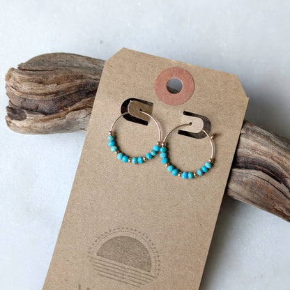 Turquoise Mini Hoops