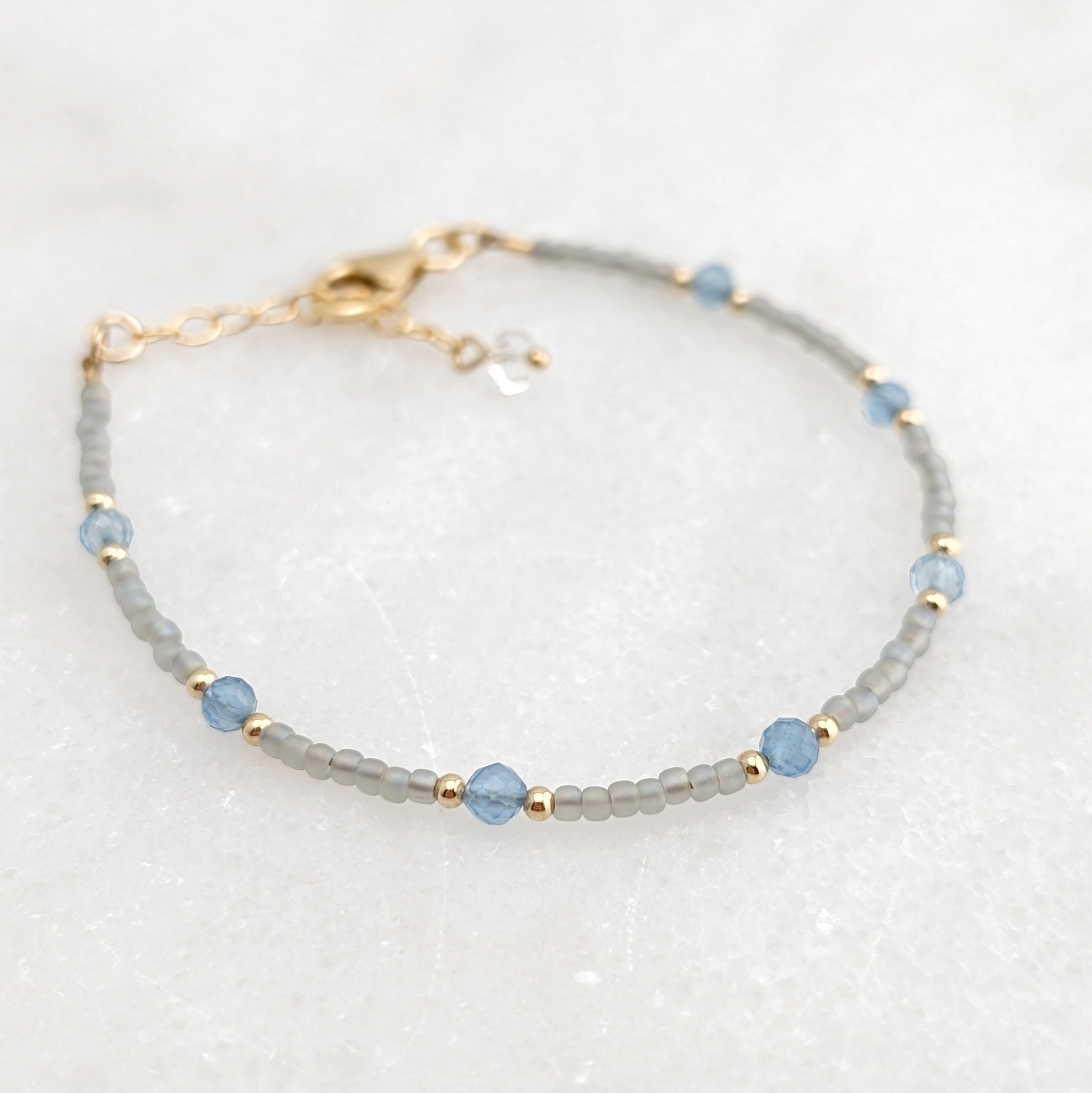 Aquamarine Tranquil Gray Waters Bracelet