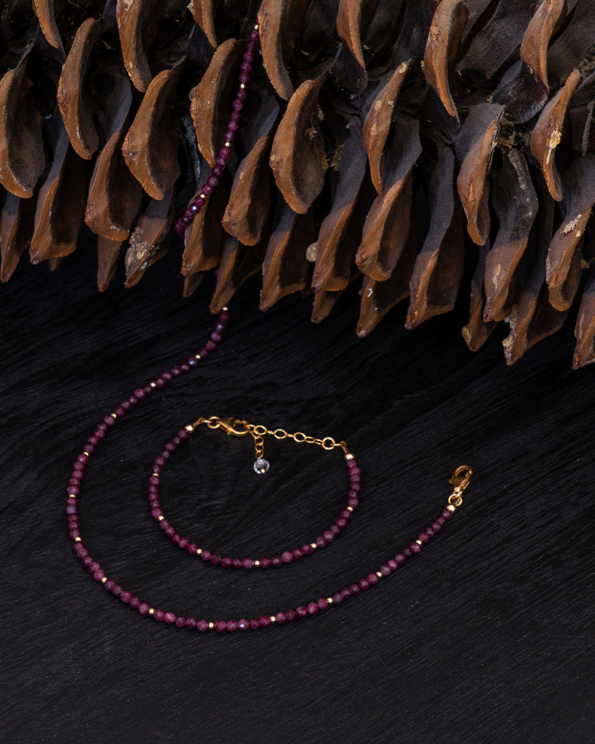 Bordeaux Twilight Rubellite Tourmaline Necklace
