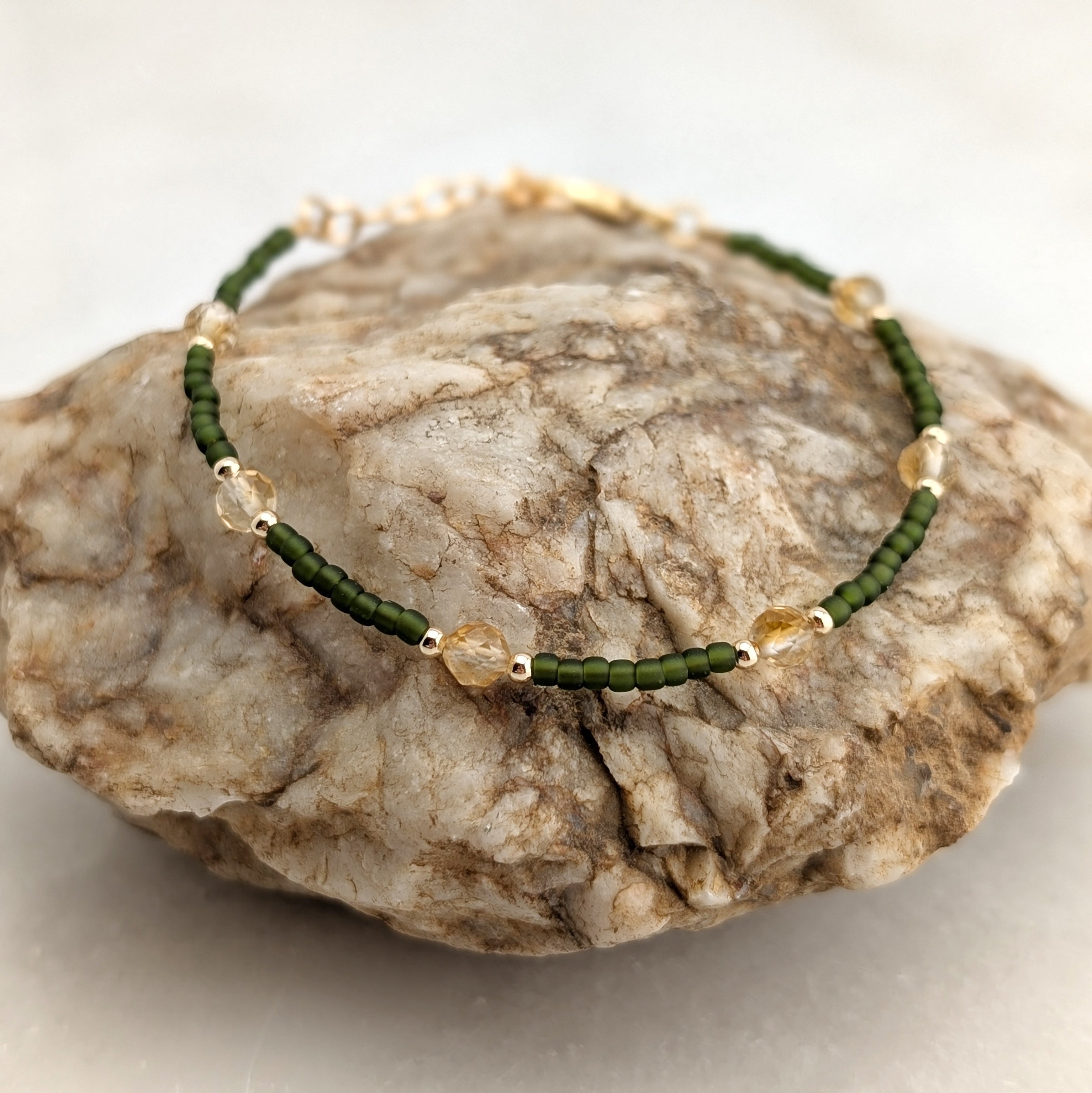 Citrine Olive Multi Abundance Bracelet