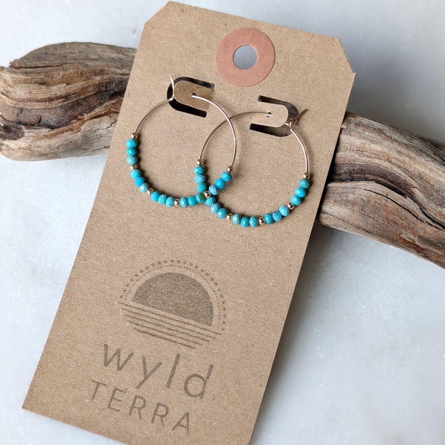 Turquoise Hoops