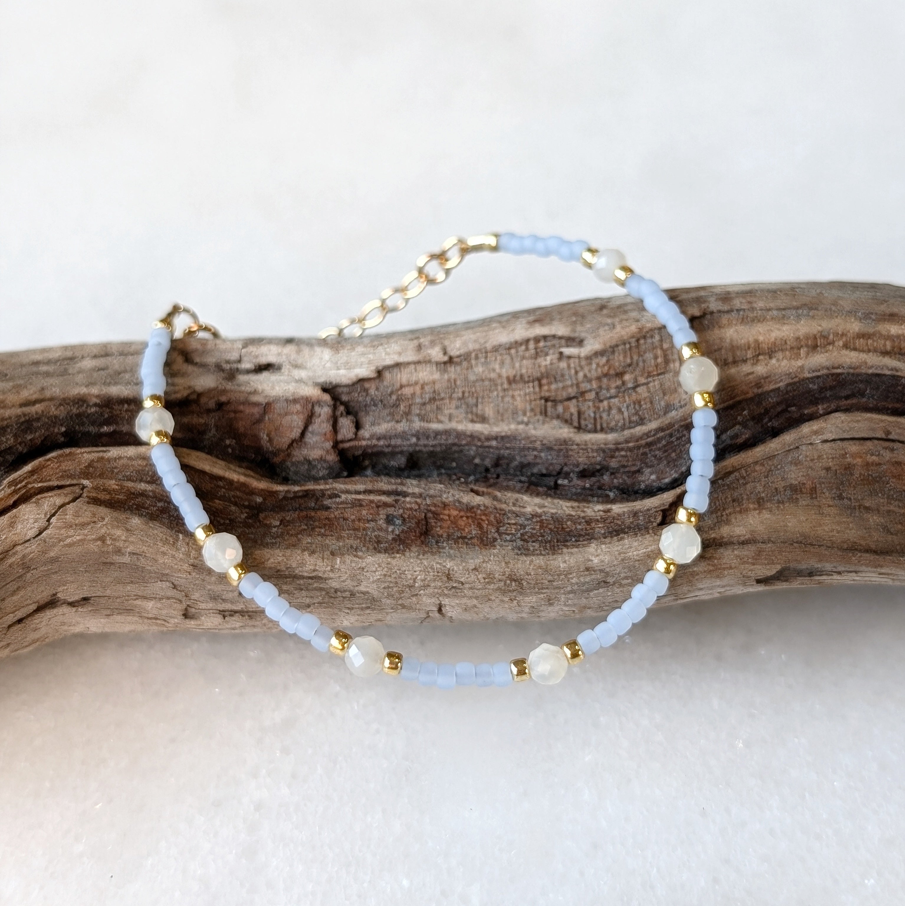 Moonstone Saltwater Surf Bracelet