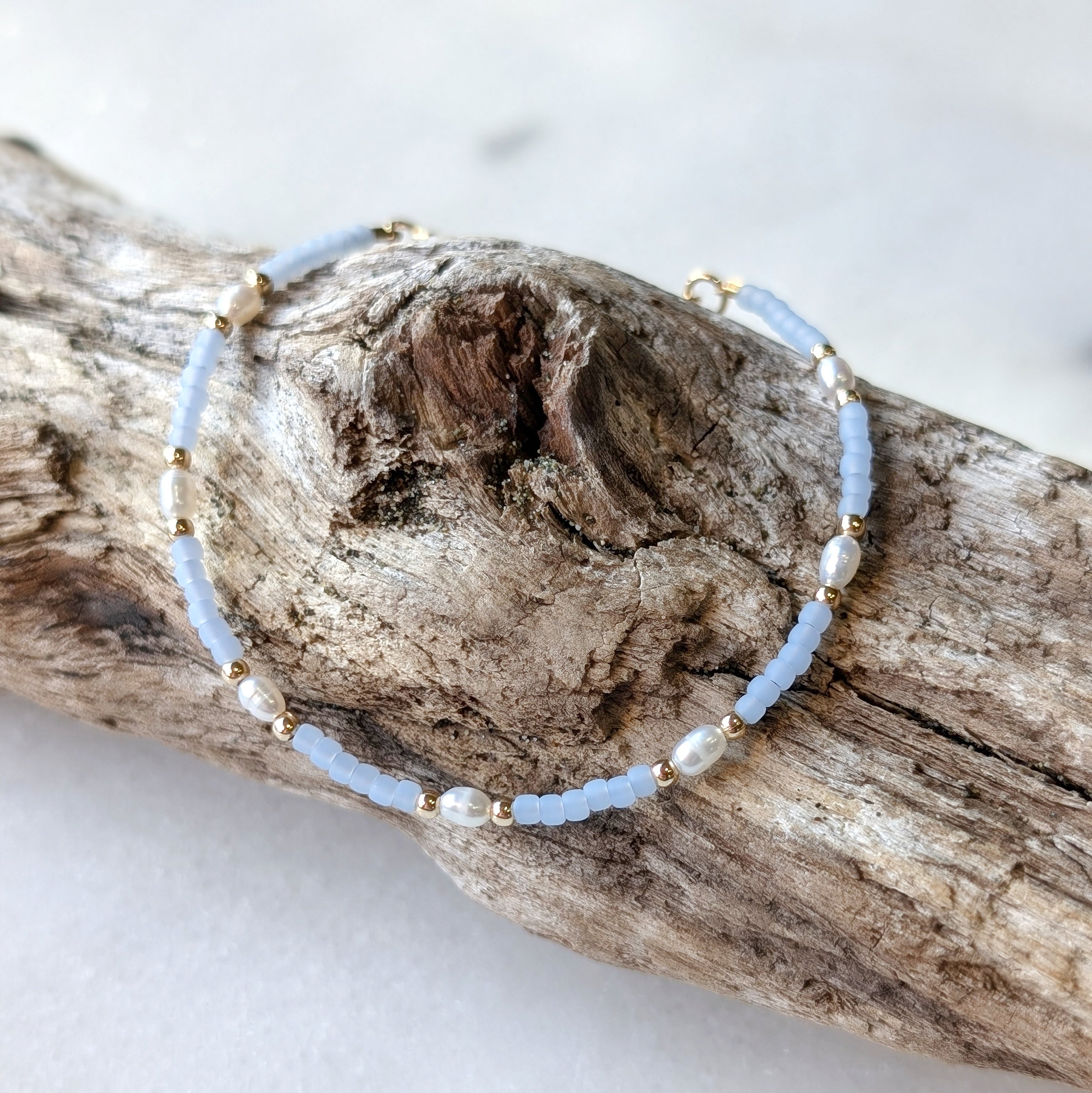 Freshwater Pearl Saltwater Surf Bracelet