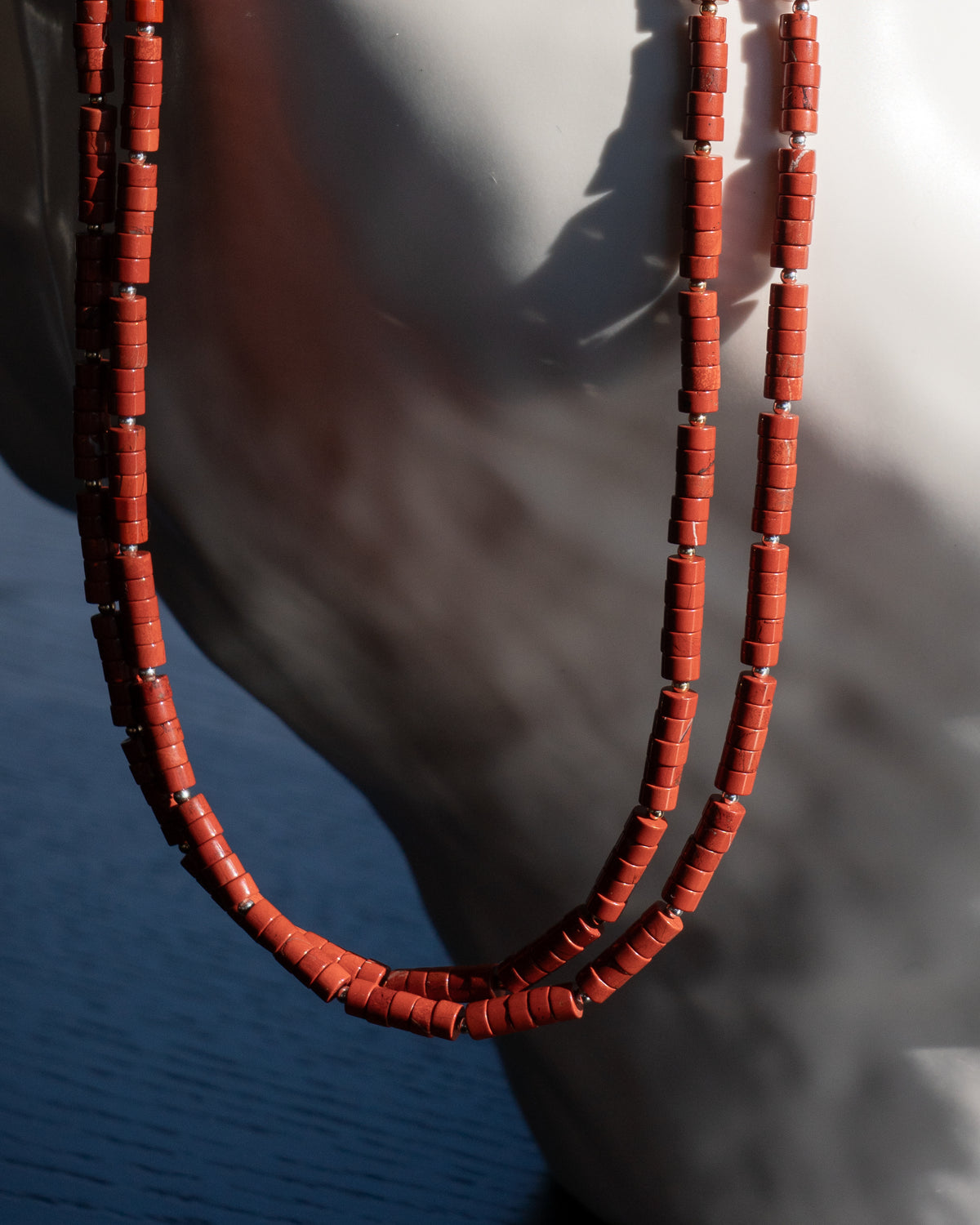 Painted Hills Red Jasper Heishi Necklace