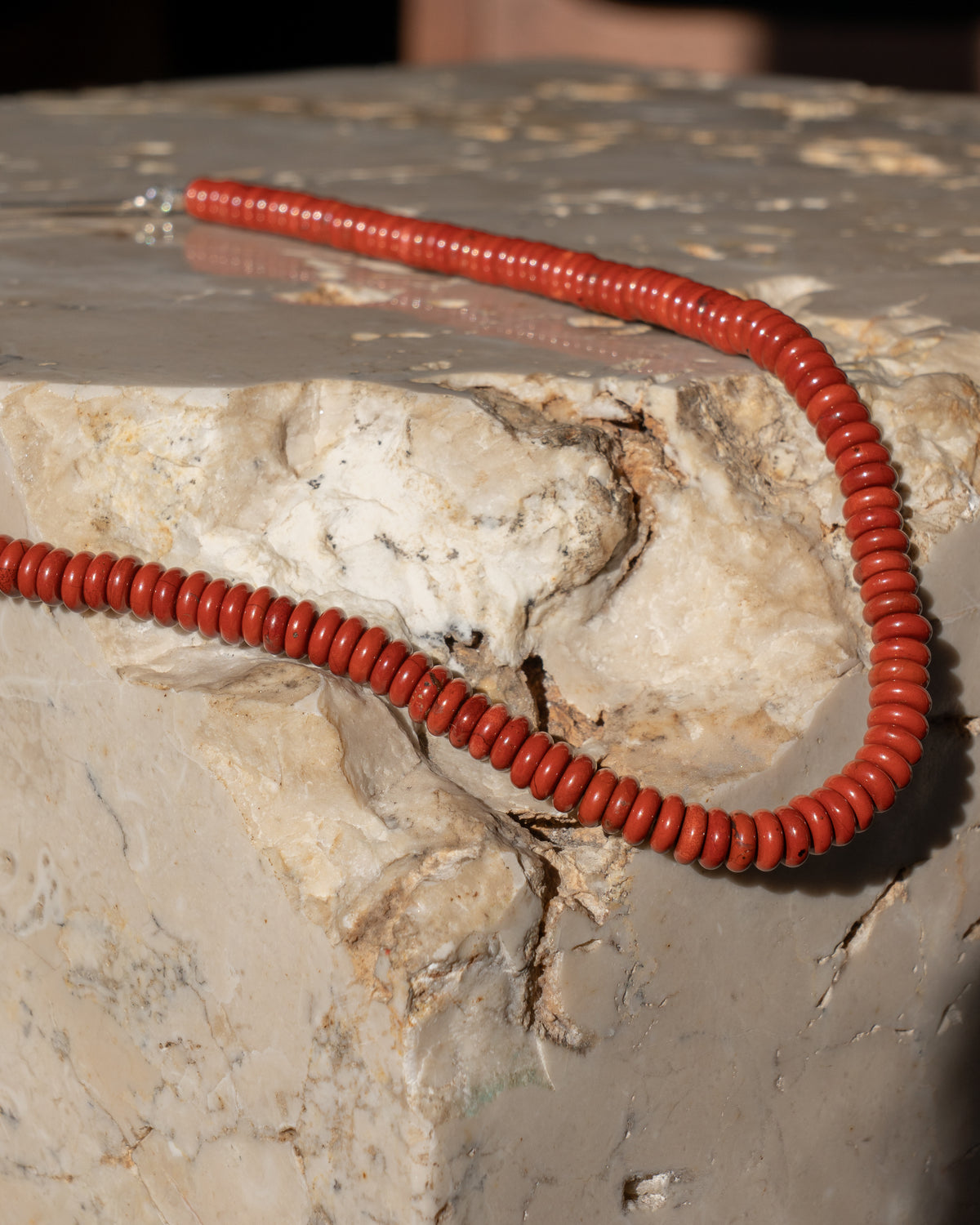 Canyon Clay Jasper Rondelle Necklace