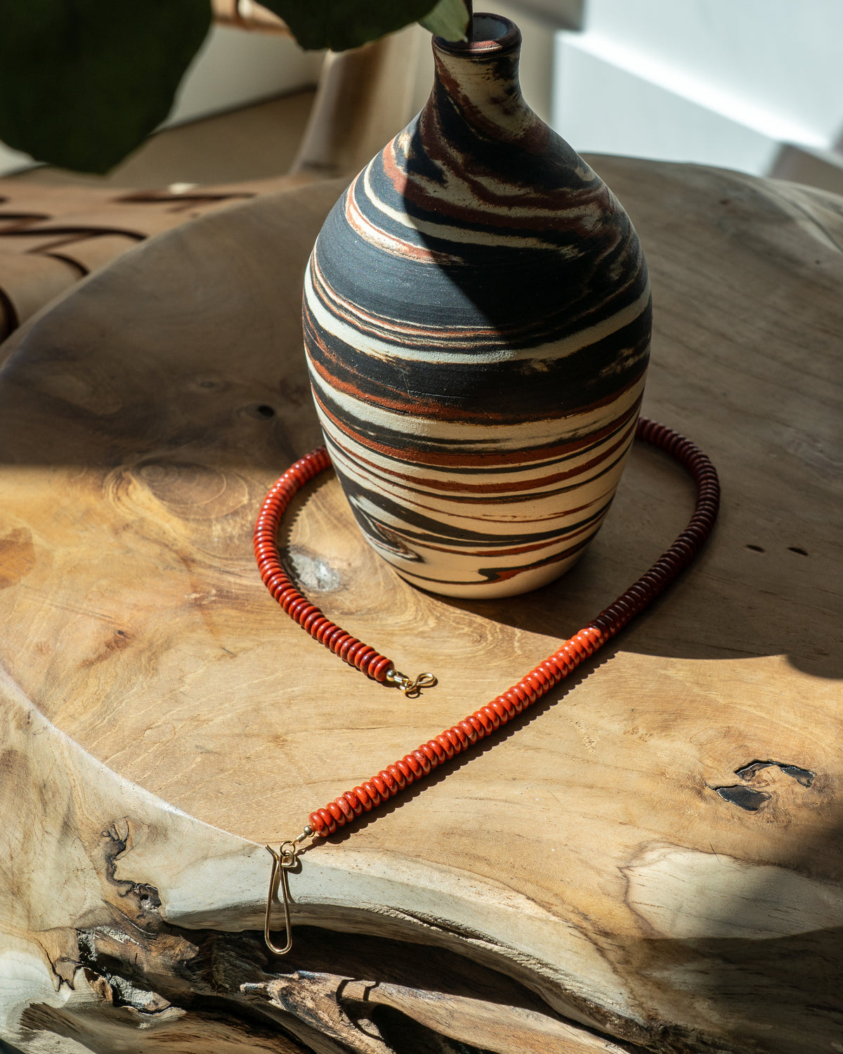 Canyon Clay Jasper Rondelle Necklace