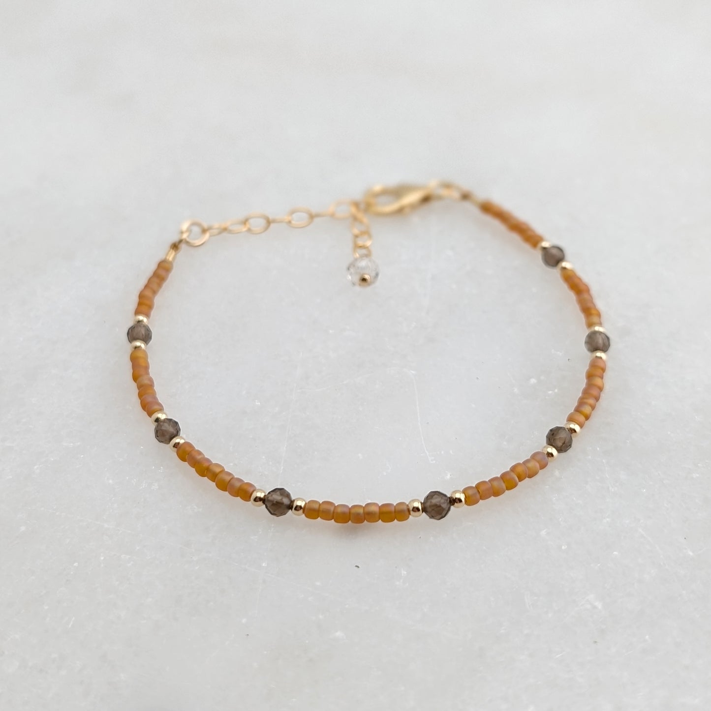 Smoky Quartz Peach Protective Bracelet