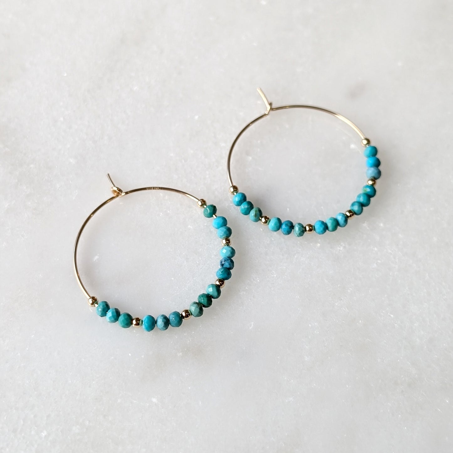 Turquoise Hoops