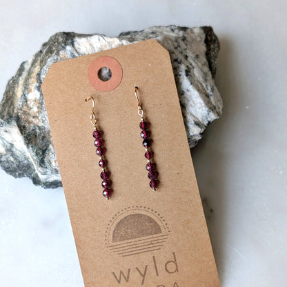 Garnet Gemstone Dangles