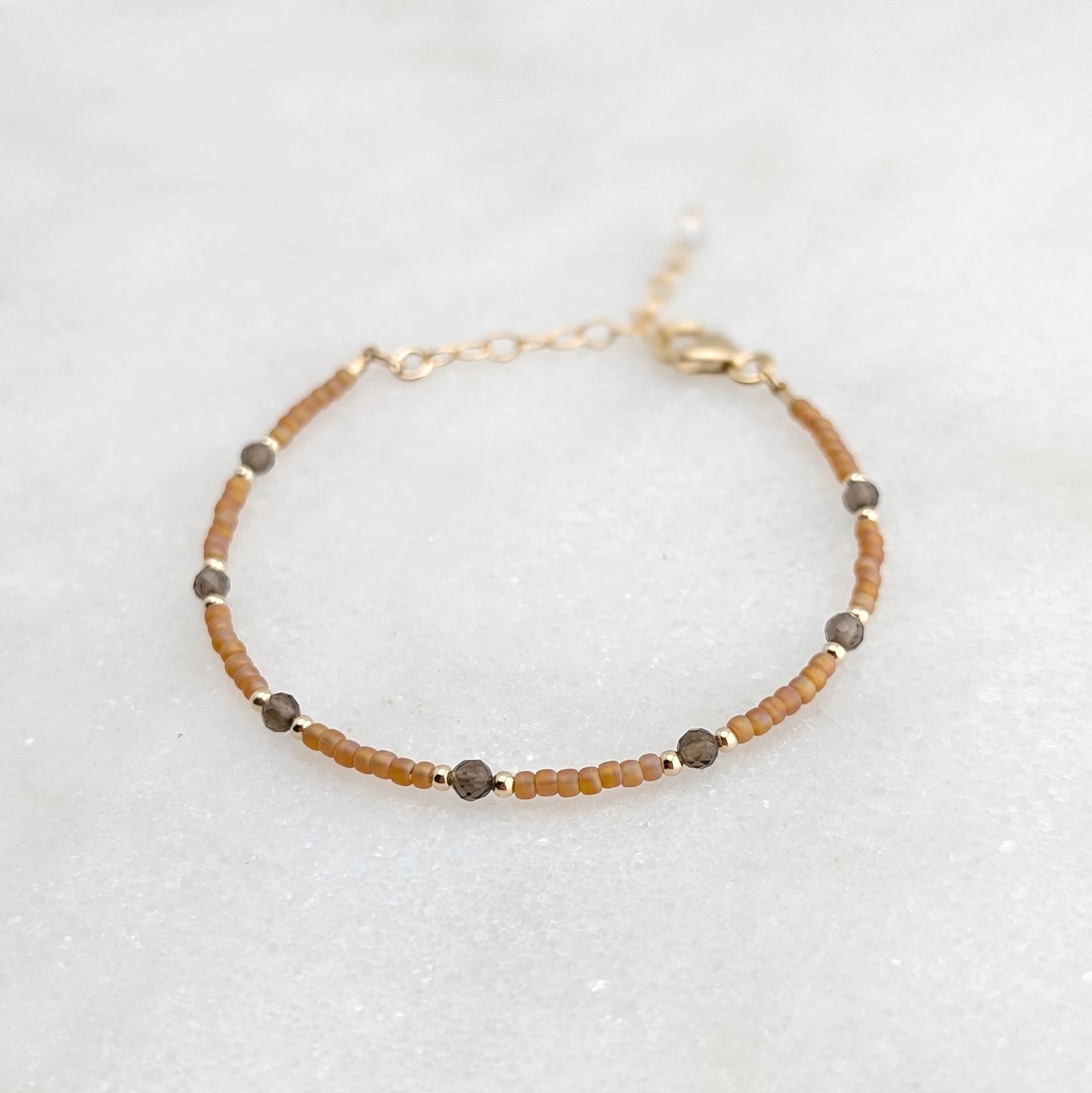 Smoky Quartz Peach Protective Bracelet