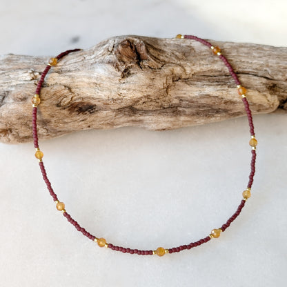 Carnelian Autumn Courage Necklace