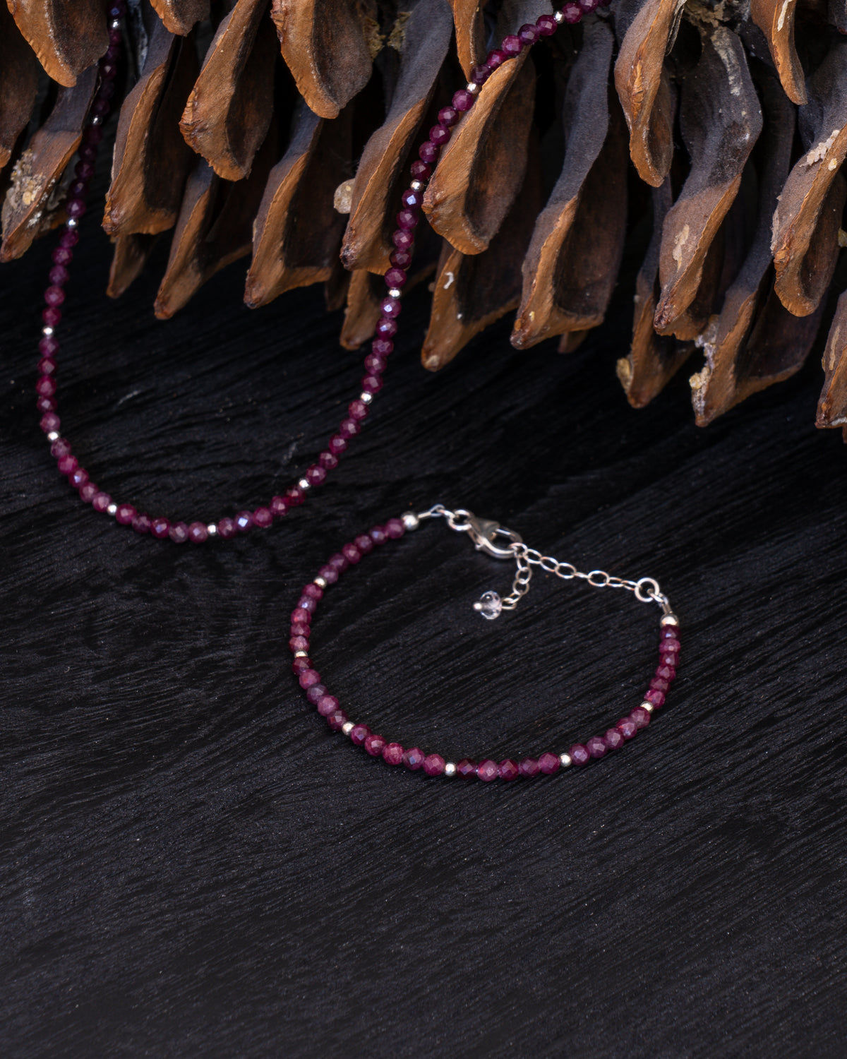 Bordeaux Twilight Rubellite Tourmaline Bracelet
