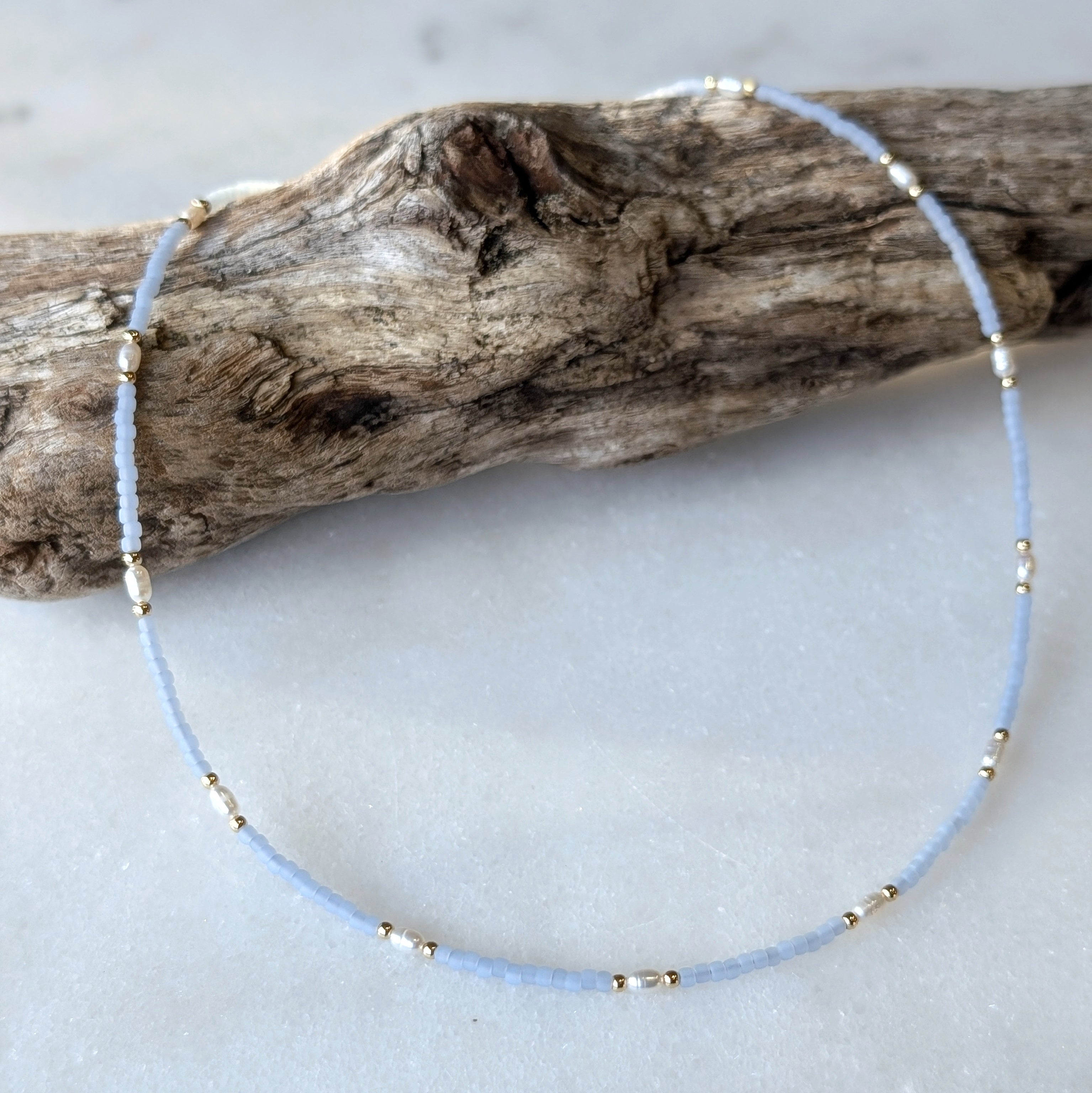 Freshwater Pearl Saltwater Surf Necklace