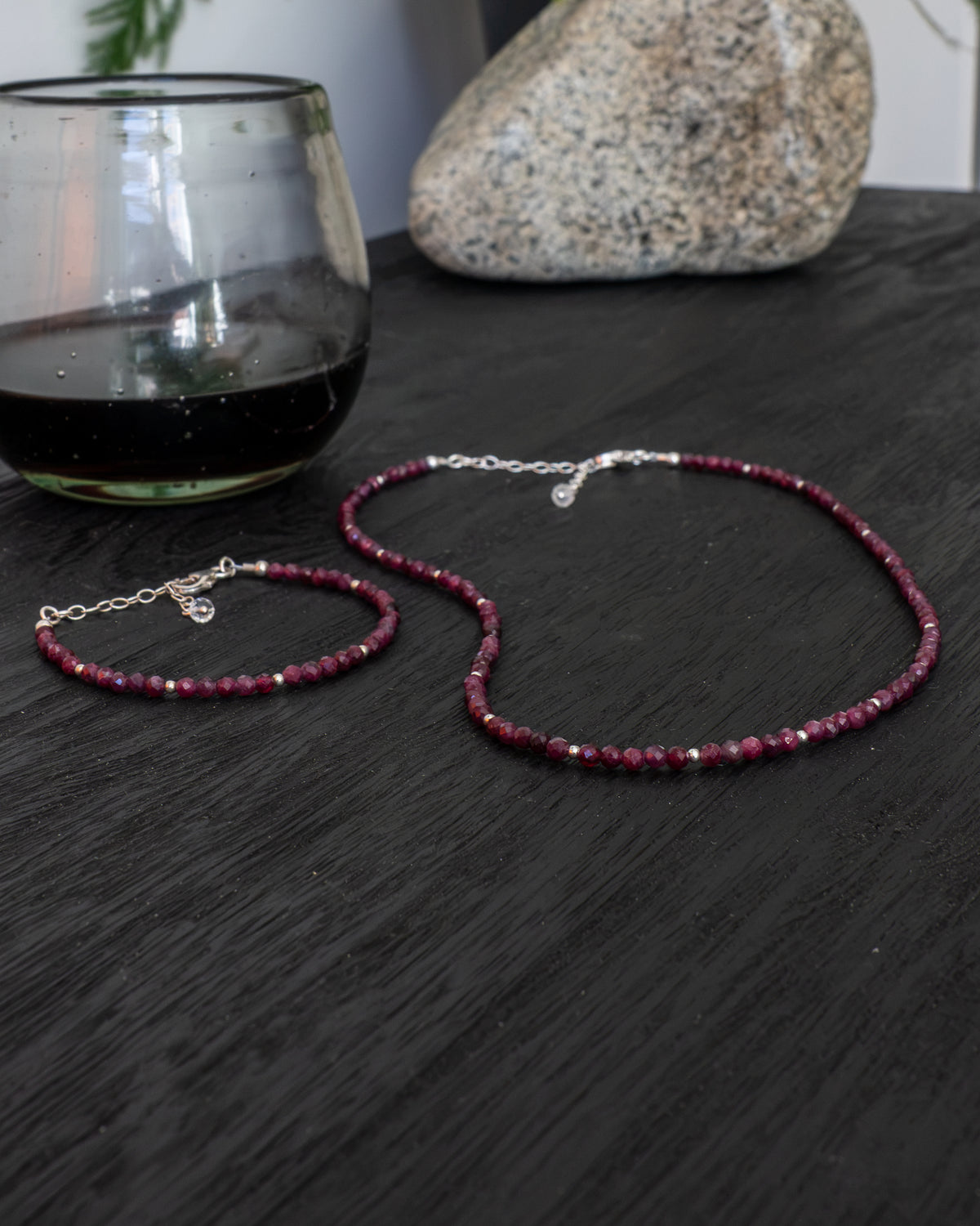 Bordeaux Twilight Rubellite Tourmaline Necklace