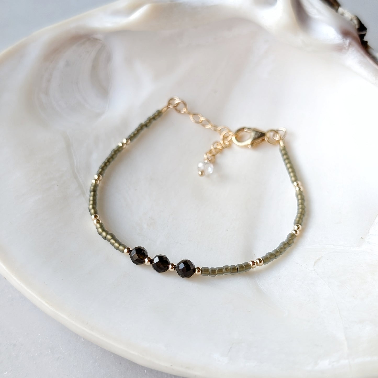 Golden Obsidian Sage Triple Grounding Bracelet