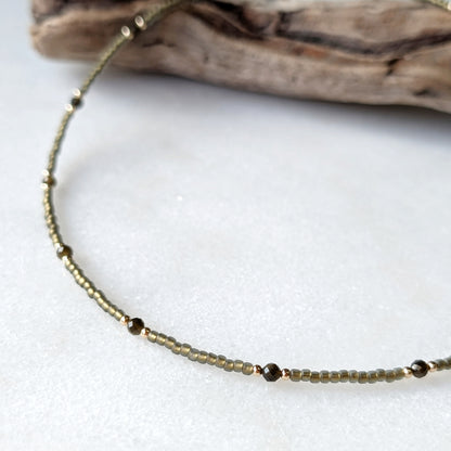 Golden Obsidian Sage Necklace