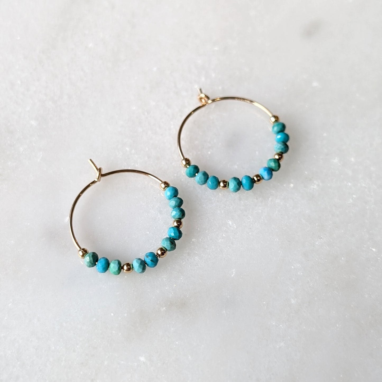 Turquoise Mini Hoops