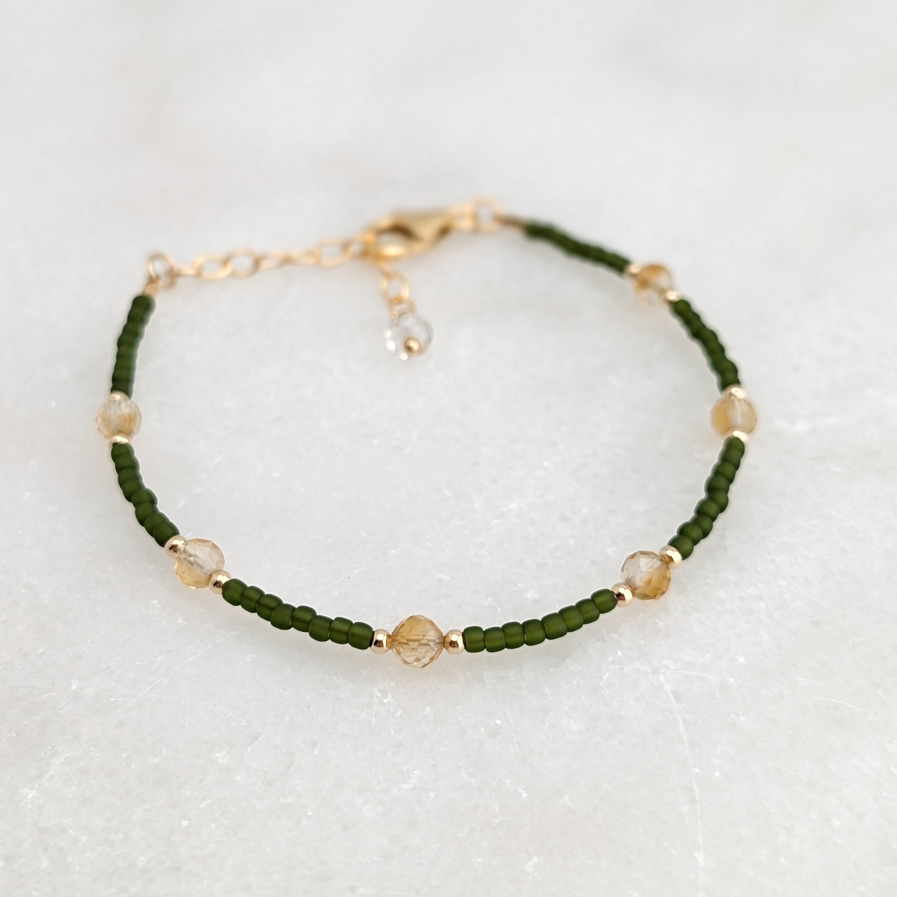 Citrine Olive Multi Abundance Bracelet