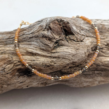 Smoky Quartz Peach Protective Bracelet