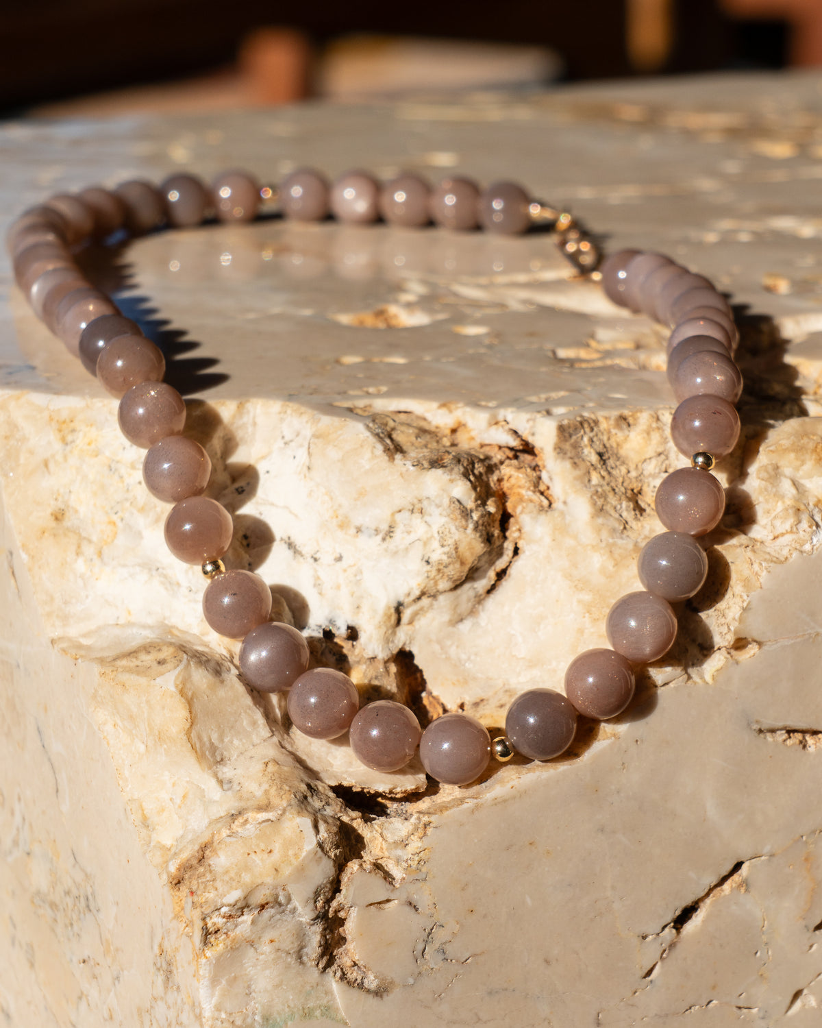 Solstice Chocolate Moonstone Necklace