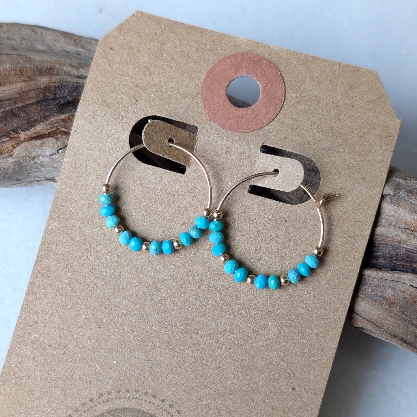 Turquoise Mini Hoops